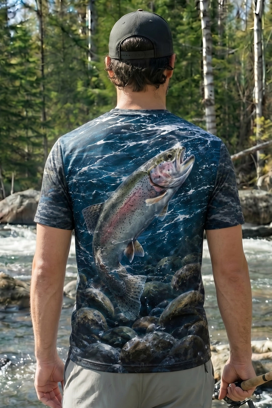 Pro Fishing Short Sleeve - River Trout Breaker - AOS10 lifestyle artwork side