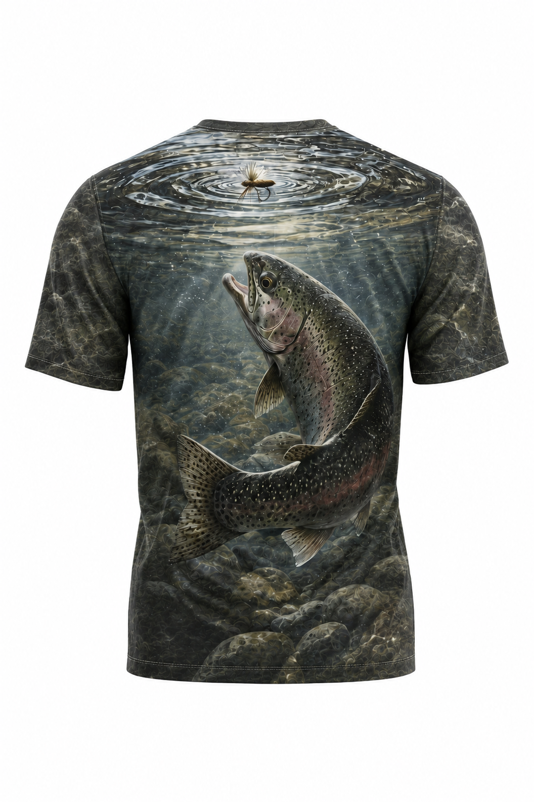 Pro Fishing Short Sleeve - River Trout Strike - AOF44 mockup artwork side