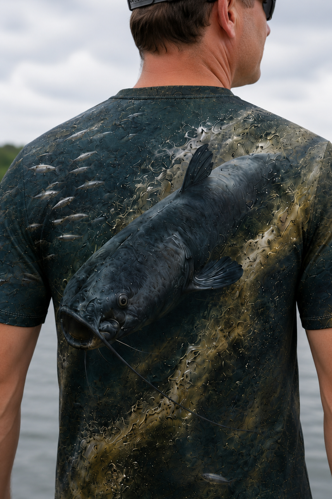 Pro Fishing Short Sleeve - Shad Ball Breaker Blue Catfish - AOS42 lifestyle artwork zoom