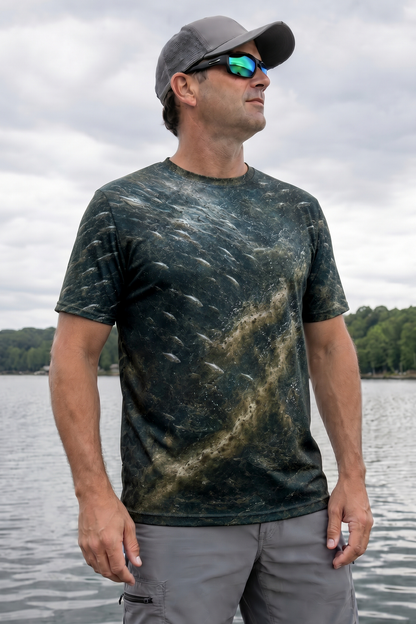 Pro Fishing Short Sleeve - Shad Ball Breaker Blue Catfish - AOS42 lifestyle opposite side