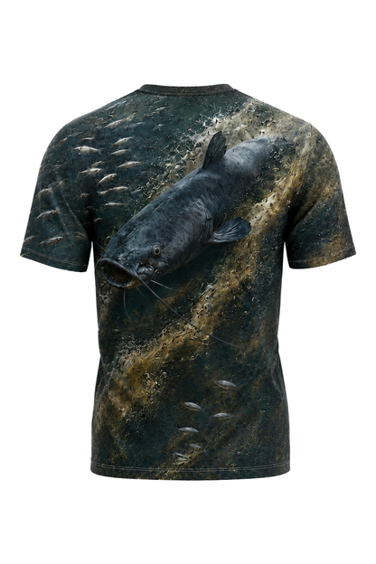 Pro Fishing Short Sleeve - Shad Ball Breaker Blue Catfish - AOS42 mockup artwork side