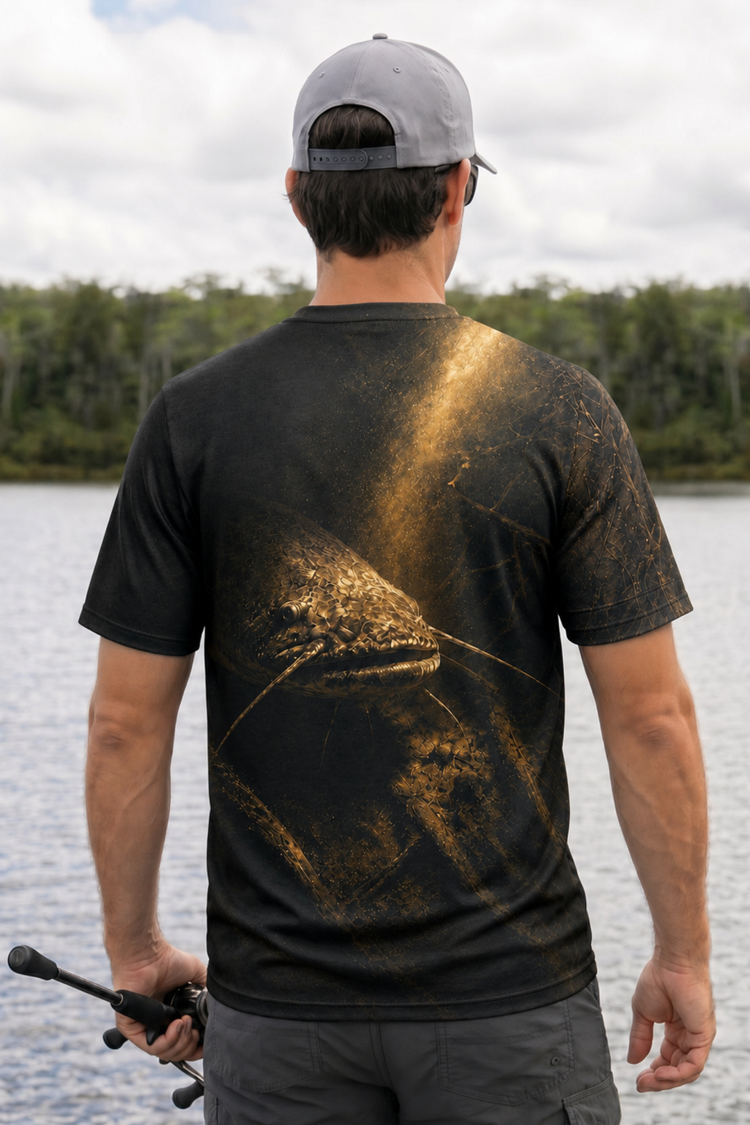 Pro Fishing Short Sleeve - Shadow Break Flathead Catfish - AOS11 lifestyle artwork side