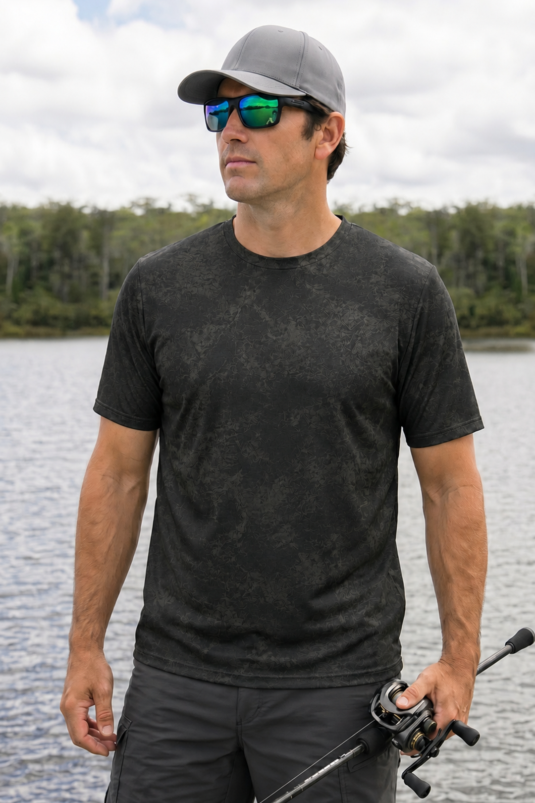 Pro Fishing Short Sleeve - Shadow Break Flathead Catfish - AOS11 lifestyle opposite side