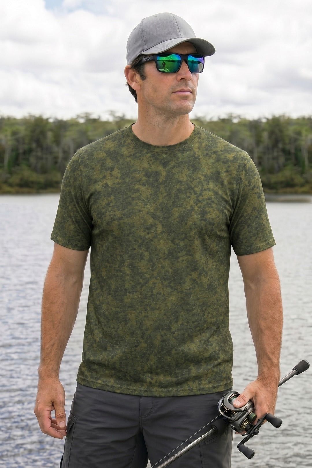 Pro Fishing Short Sleeve - Shallow Ambush Muskie - AOS07 lifestyle opposite side