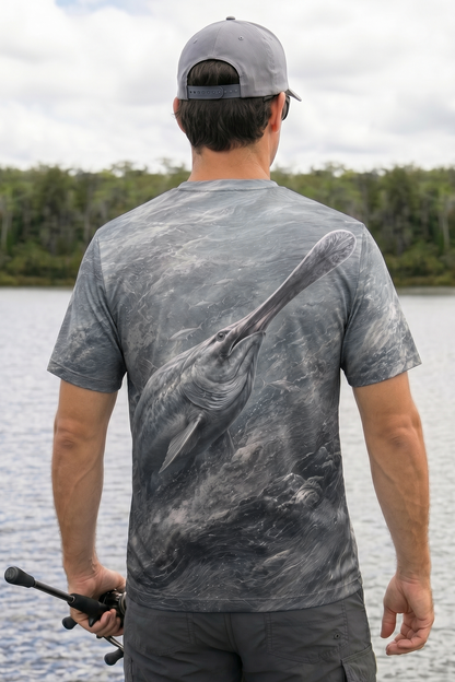 Pro Fishing Short Sleeve - Silver Current Relic - AOS01 lifestyle opposite side