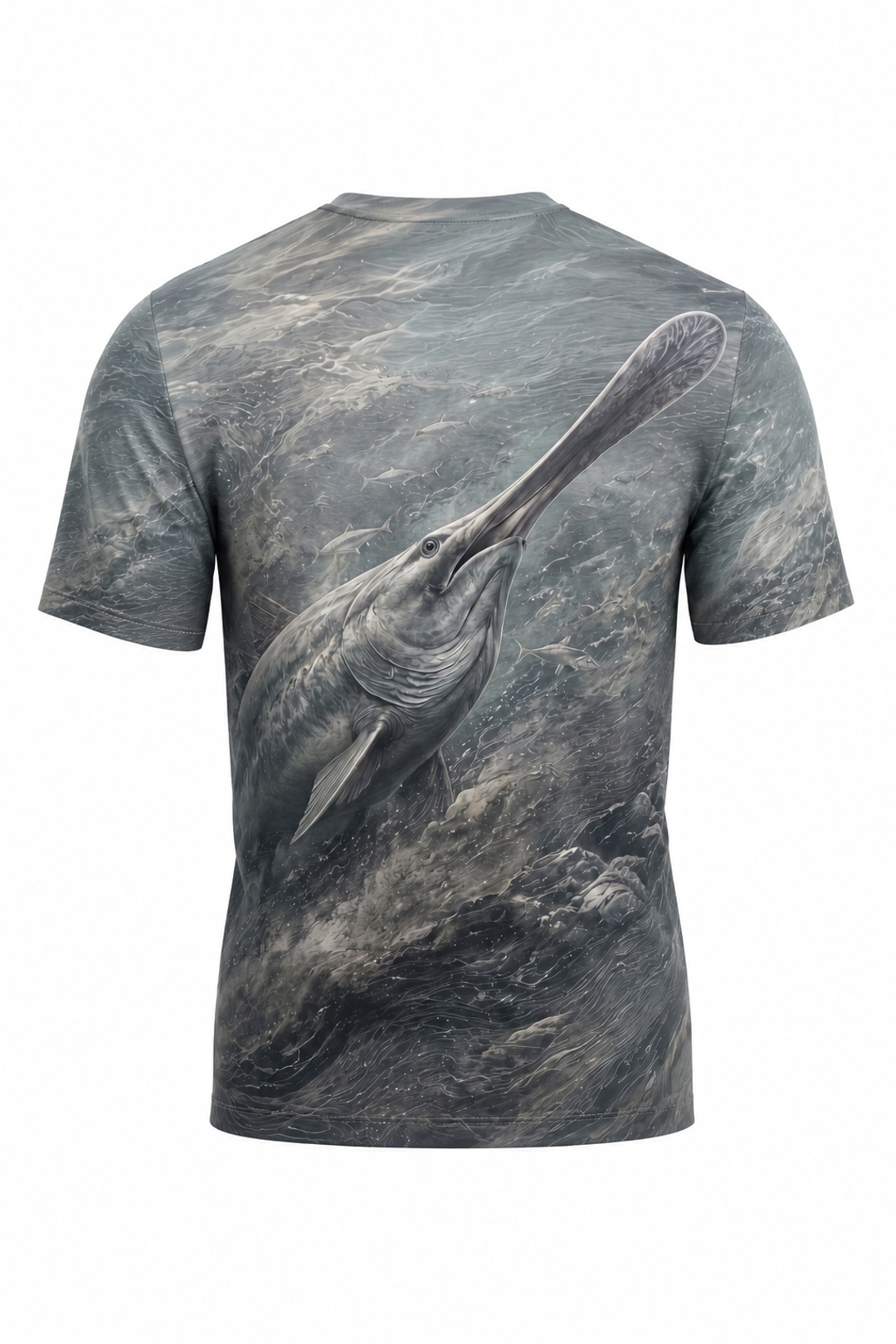 Pro Fishing Short Sleeve - Silver Current Relic - AOS01 mockup artwork side