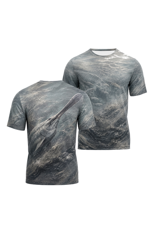 Pro Fishing Short Sleeve - Silver Current Relic - AOS01 two shirts front artwork
