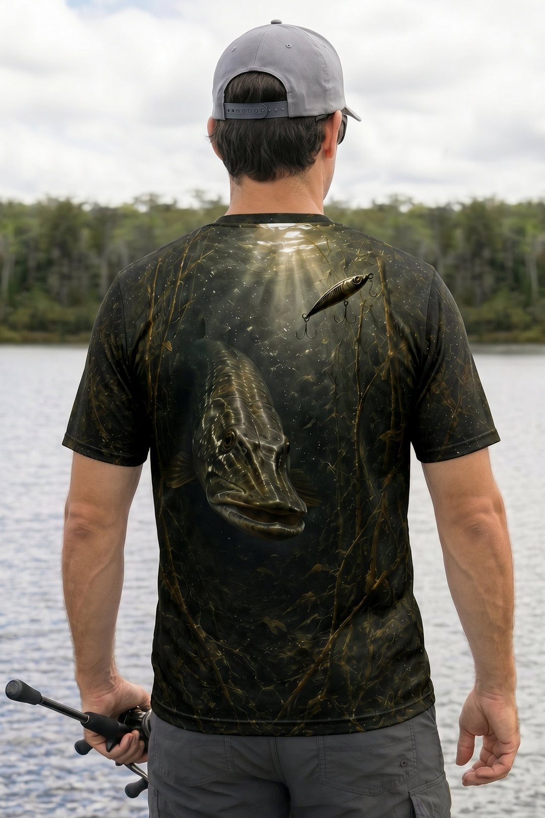 Pro Fishing Short Sleeve - Swamp Pike Strike - TBT93 lifestyle artwork side