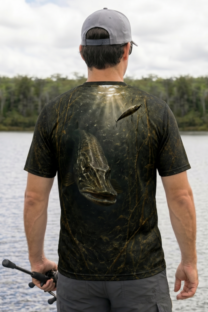 Pro Fishing Short Sleeve - Swamp Pike Strike - TBT93 lifestyle artwork side