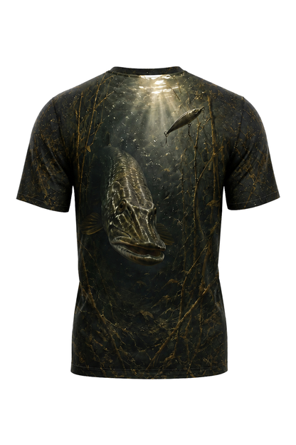 Pro Fishing Short Sleeve - Swamp Pike Strike - TBT93 mockup artwork side