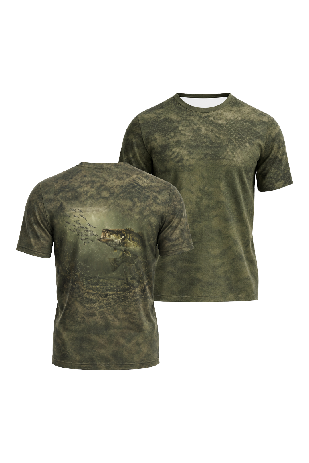 Pro Fishing Short Sleeve - Timber Bass Strike - AOS59 image 1