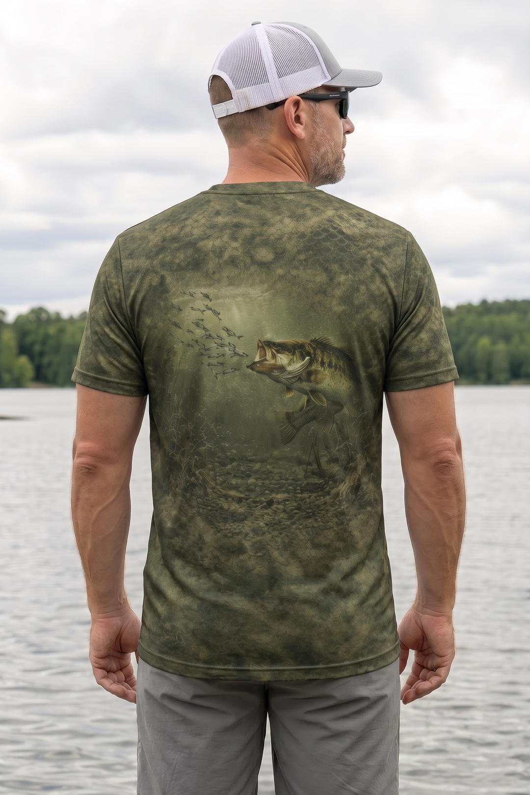 Pro Fishing Short Sleeve - Timber Bass Strike - AOS59 image 2