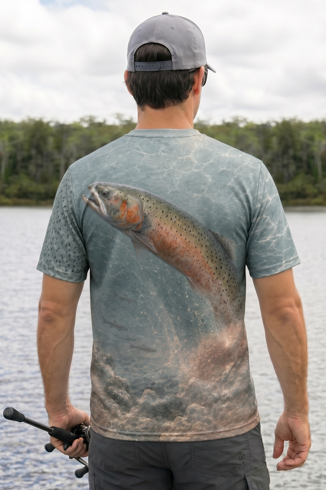 Pro Fishing Short Sleeve - Wild Lahontan Trout - AOS05 lifestyle opposite side