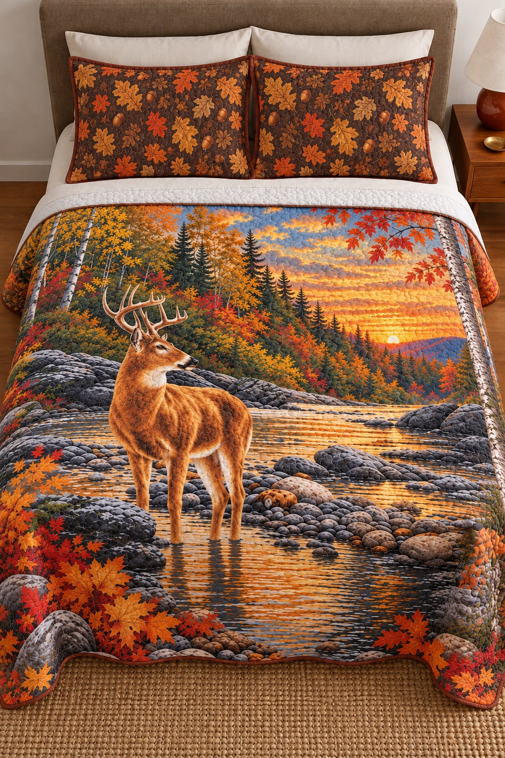 Autumn Creek Whitetail Buck Quilt Set