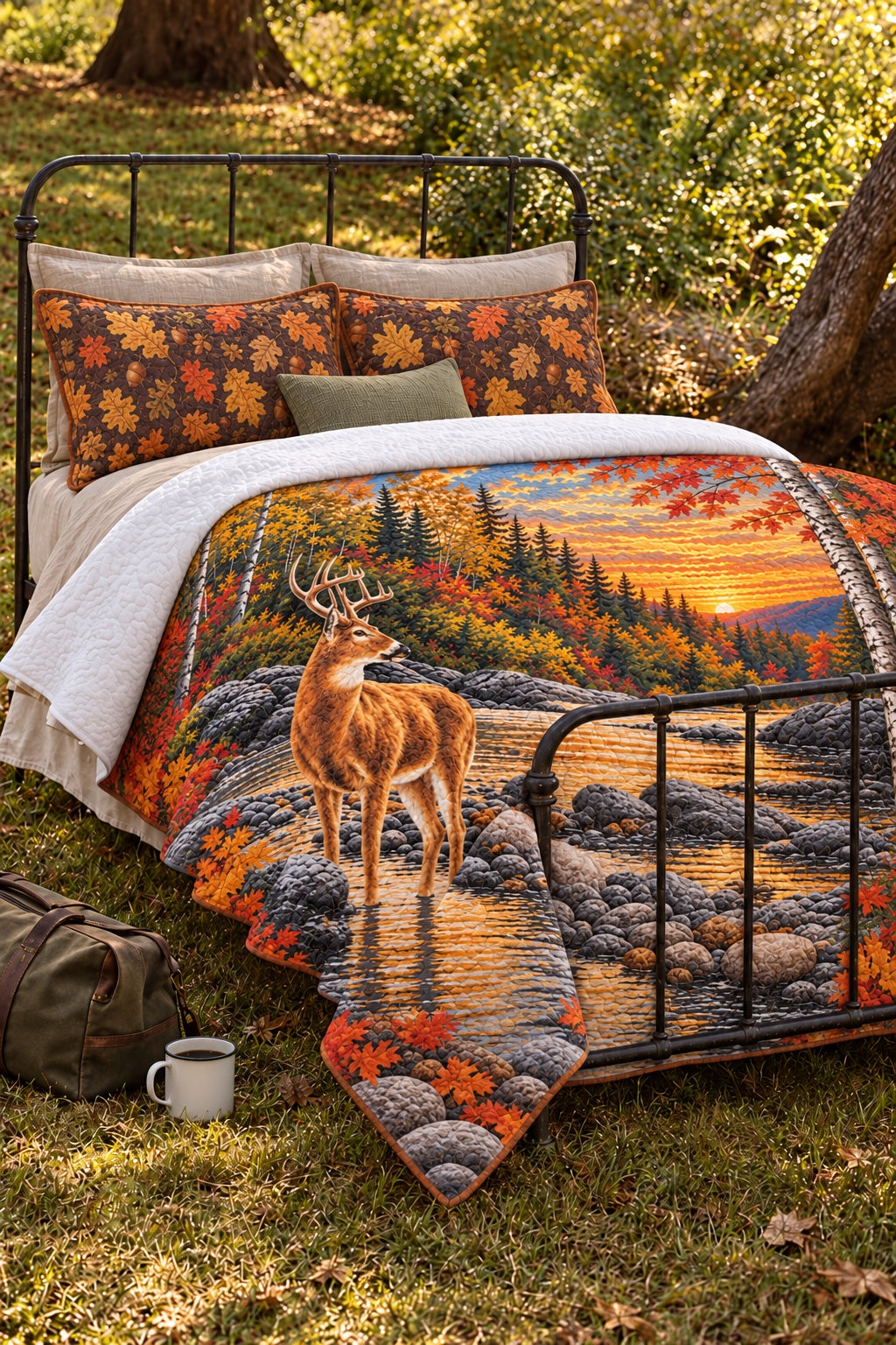 Autumn Creek Whitetail Buck Quilt Set
