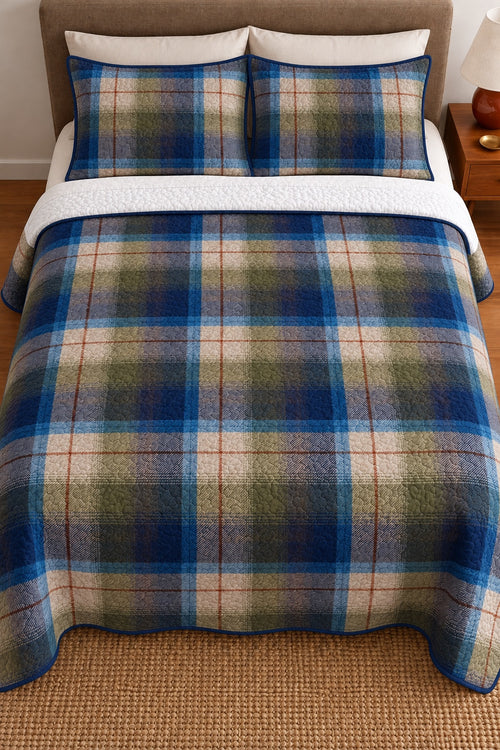 Blue Ridge Flannel Plaid Quilt Set