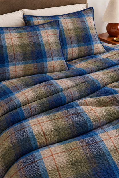 Blue Ridge Flannel Plaid Quilt Set