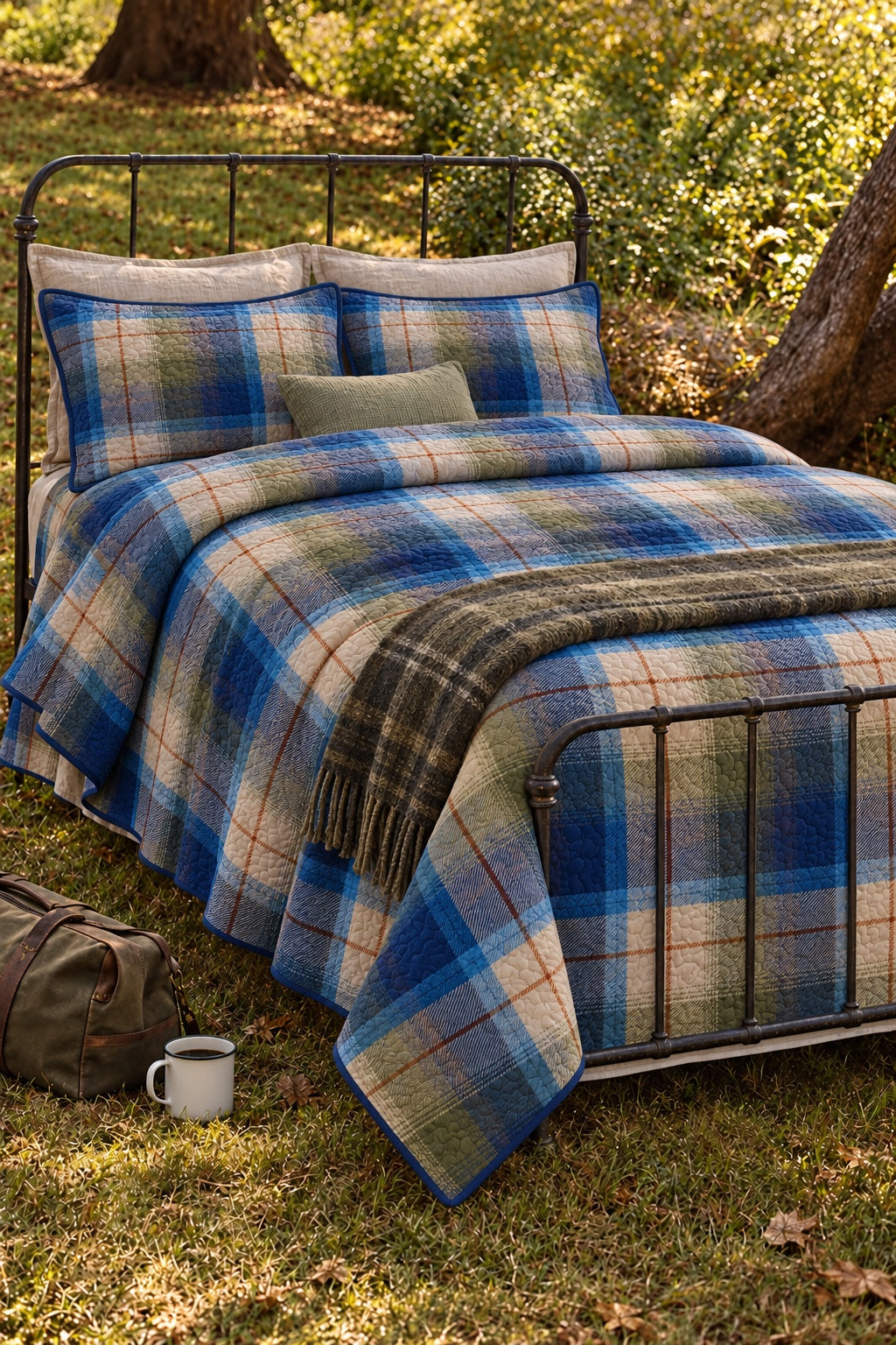 Blue Ridge Flannel Plaid Quilt Set