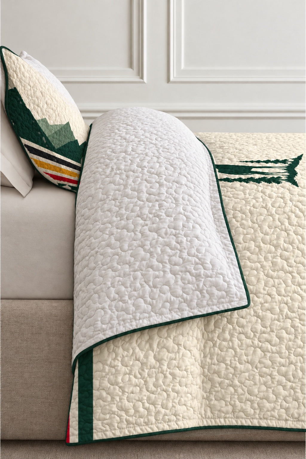Pine Ridge Stripe Whitetail Quilt Set
