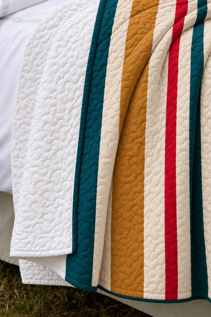 Sunset Lake Whitetail Stripe Quilt Set