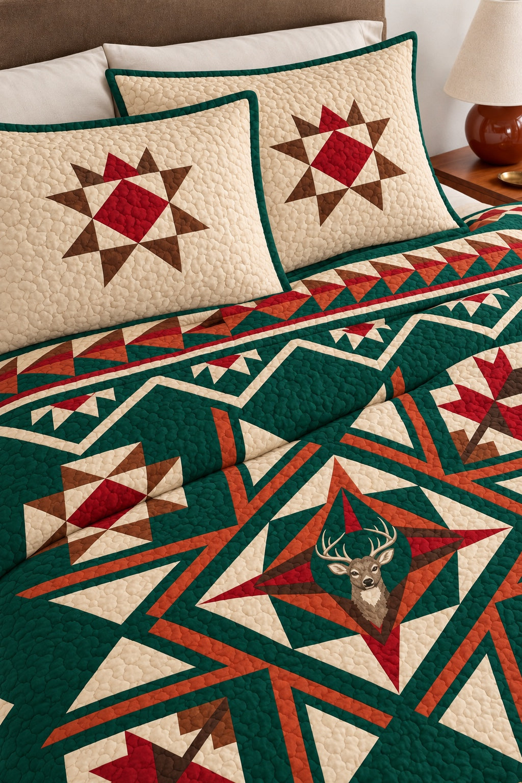 Evergreen Star Whitetail Quilt Set