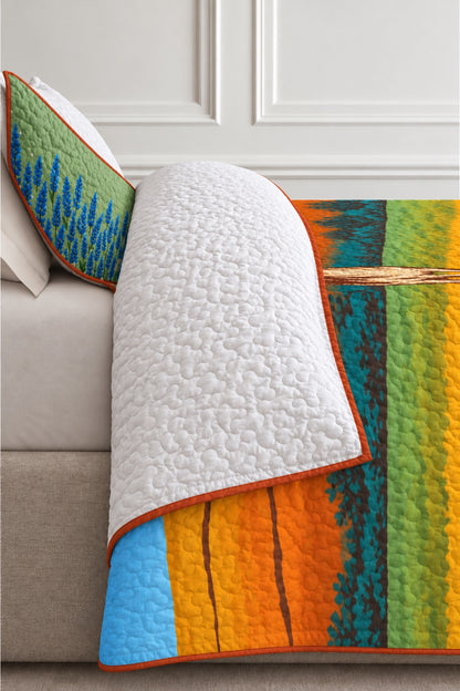 Bluebonnet Prairie Whitetail Quilt Set