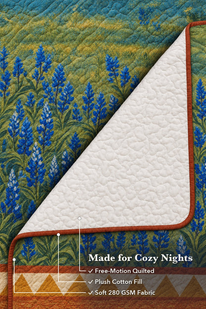 Bluebonnet Prairie Whitetail Quilt Set