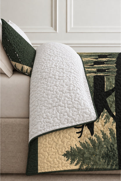 Northwoods Plaid Whitetail Quilt Set