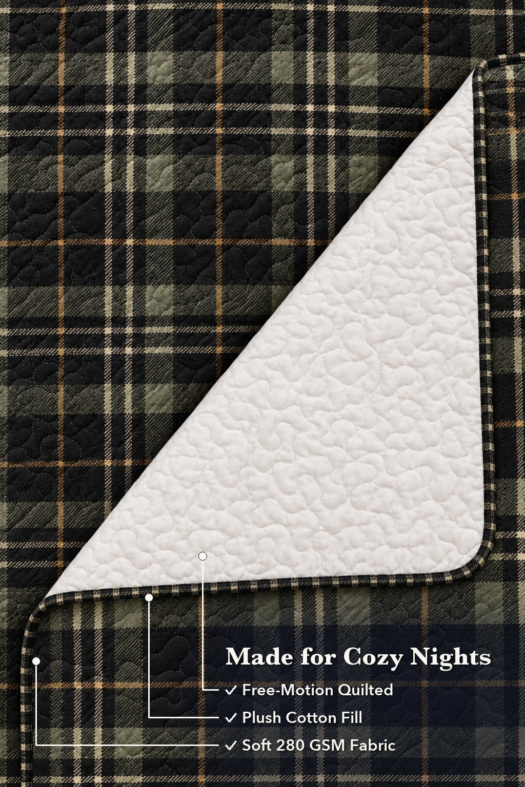Northwoods Plaid Whitetail Quilt Set
