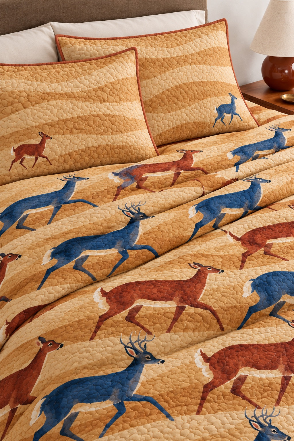 Sunrise Run Whitetail Herd Quilt Set