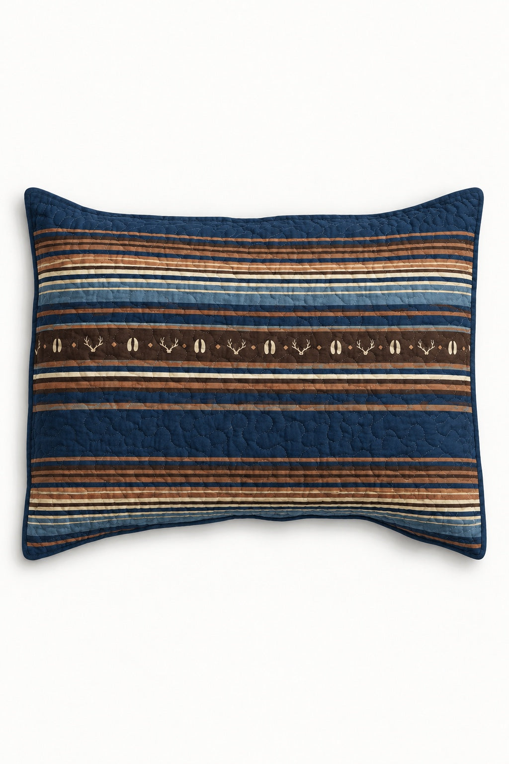 Frontier Blue Stripe Quilt Set