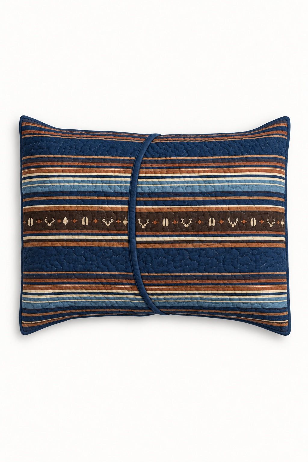 Frontier Blue Stripe Quilt Set