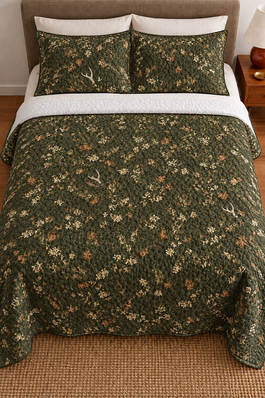 Evergreen Forest Floor Quilt Set