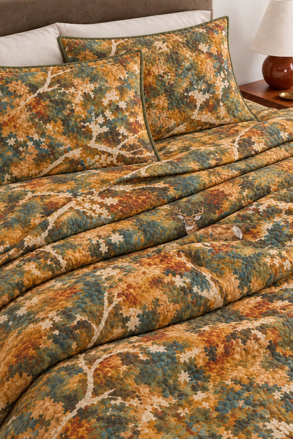 Autumn Canopy Camo Quilt Set