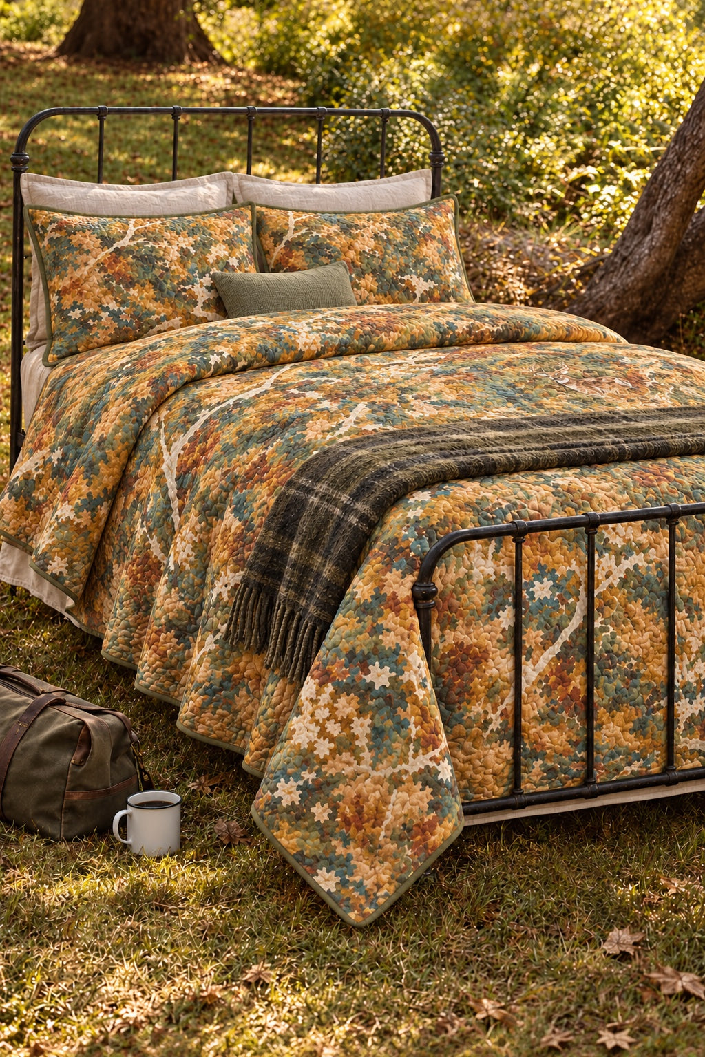 Autumn Canopy Camo Quilt Set
