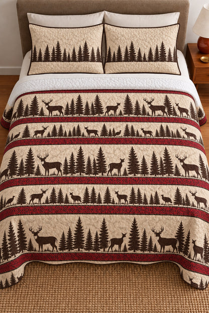 Red Lodge Whitetail Band Quilt Set