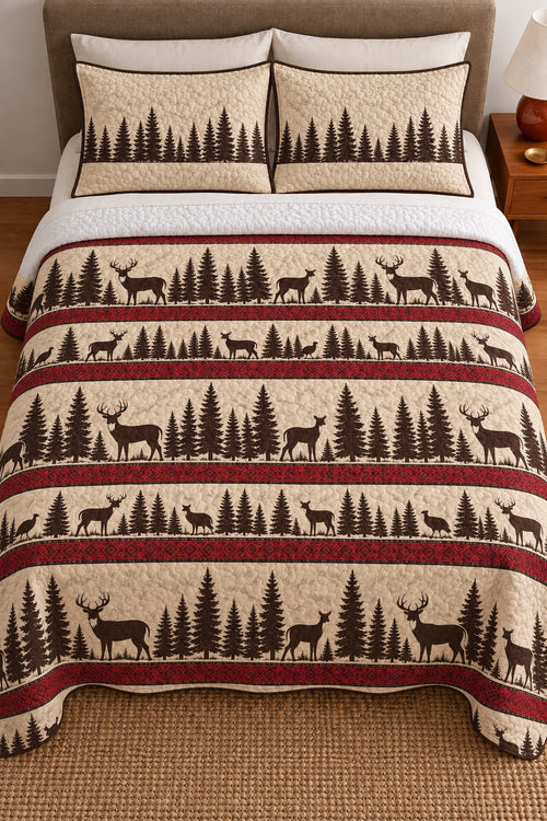 Red Lodge Whitetail Band Quilt Set