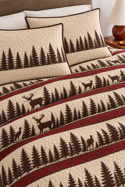 Red Lodge Whitetail Band Quilt Set