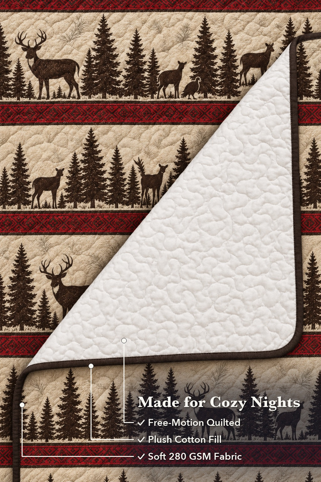 Red Lodge Whitetail Band Quilt Set