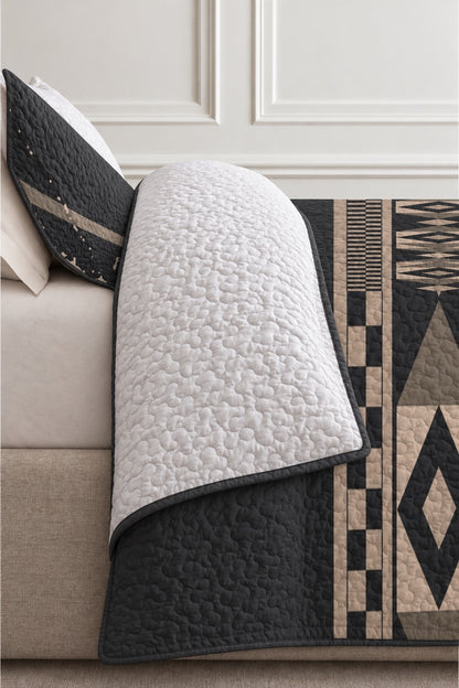 Charcoal Lodge Whitetail Medallion Quilt Set