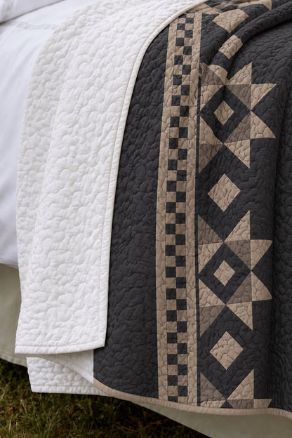 Charcoal Lodge Whitetail Medallion Quilt Set