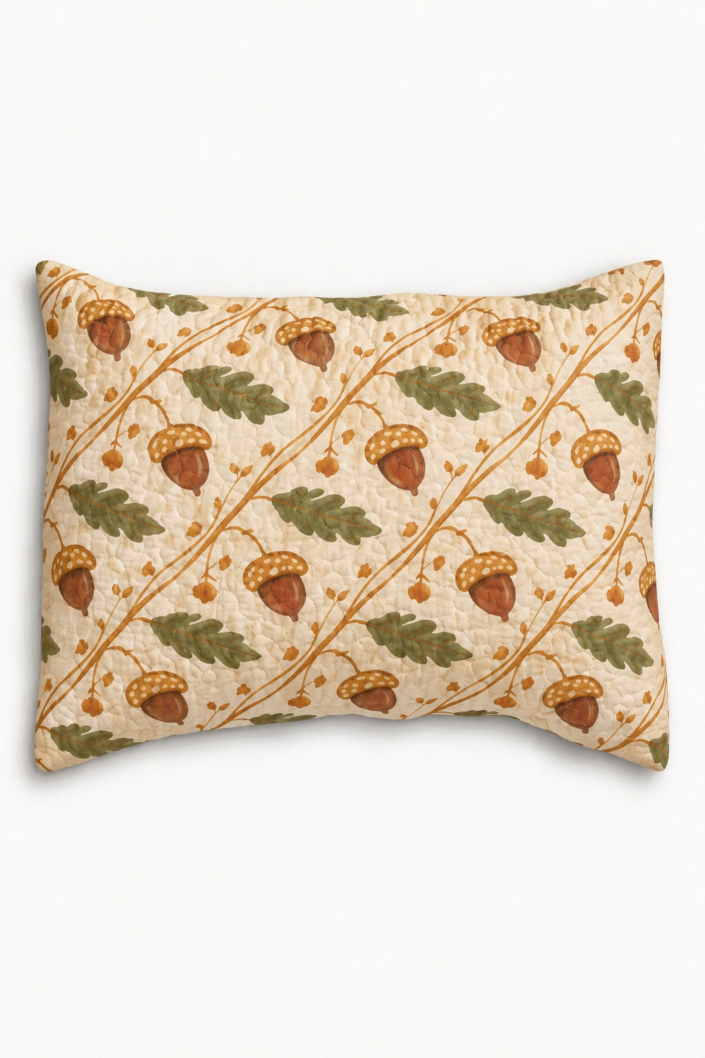 Golden Acorn Trellis Quilt Set