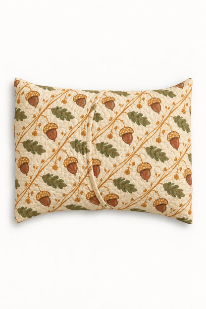 Golden Acorn Trellis Quilt Set