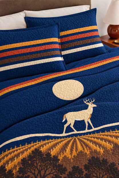 Harvest Moon Ridge Whitetail Quilt Set
