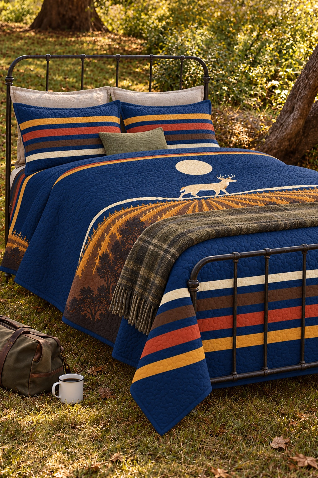 Harvest Moon Ridge Whitetail Quilt Set