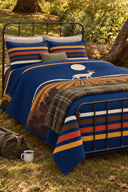 Harvest Moon Ridge Whitetail Quilt Set