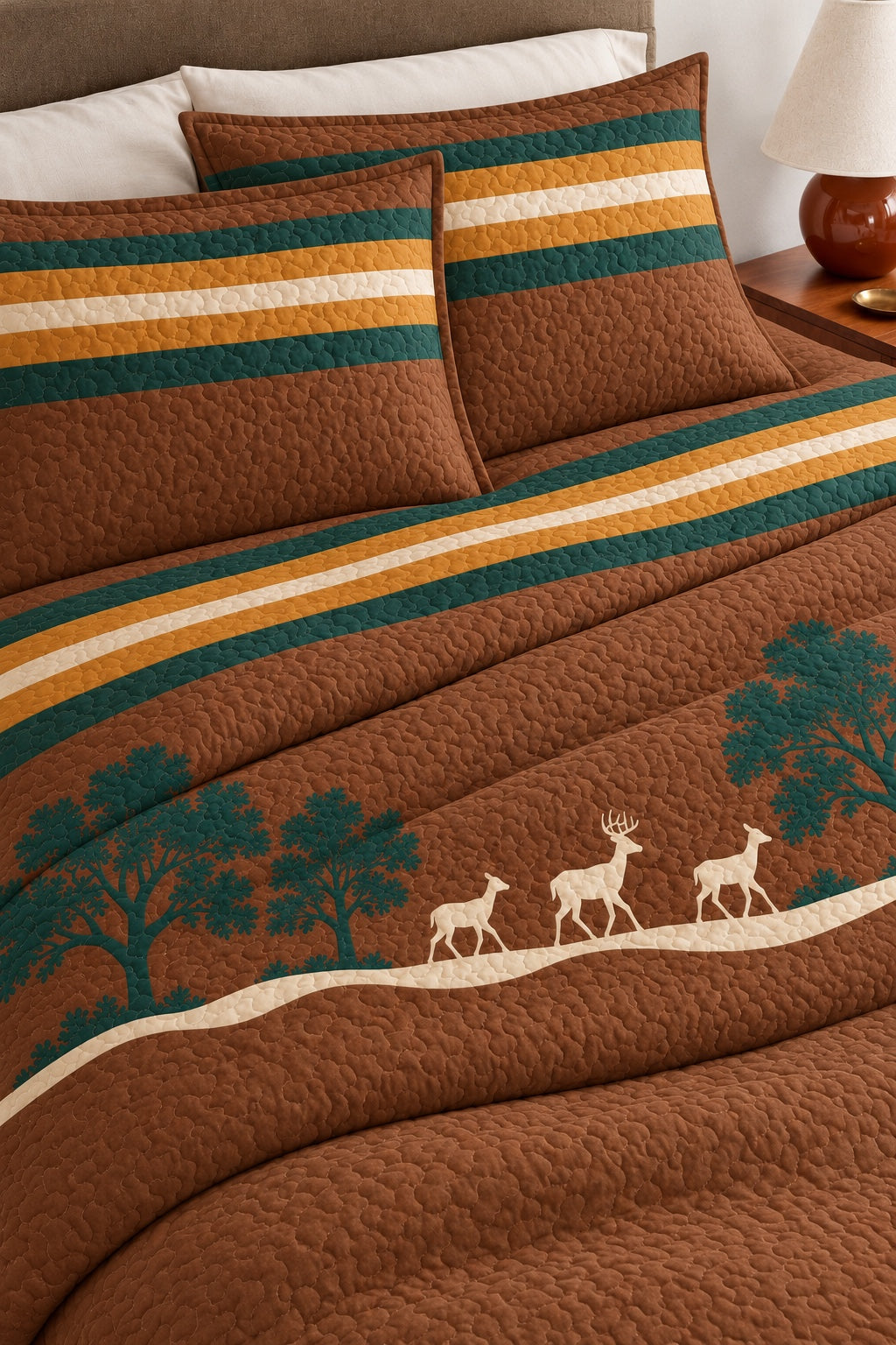 Oak Savanna Dusk Whitetail Quilt Set