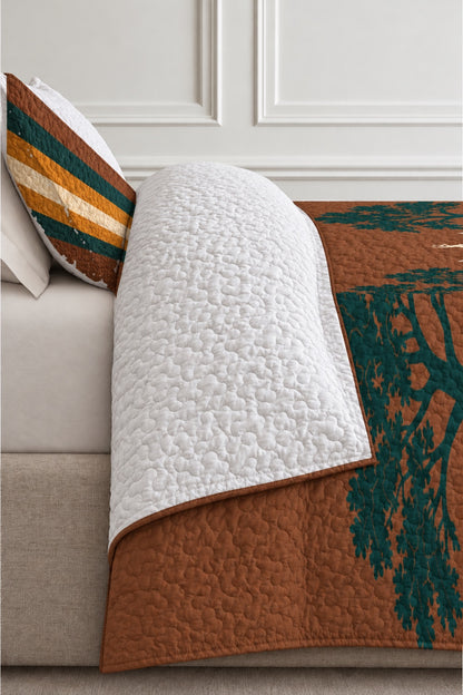 Oak Savanna Dusk Whitetail Quilt Set