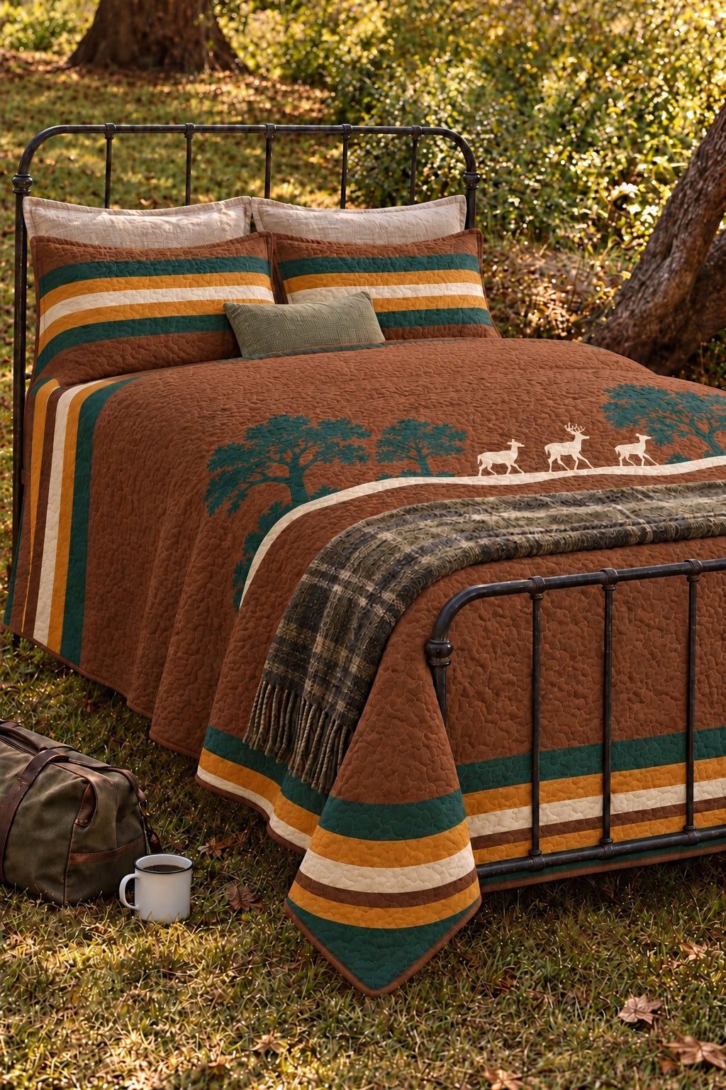 Oak Savanna Dusk Whitetail Quilt Set