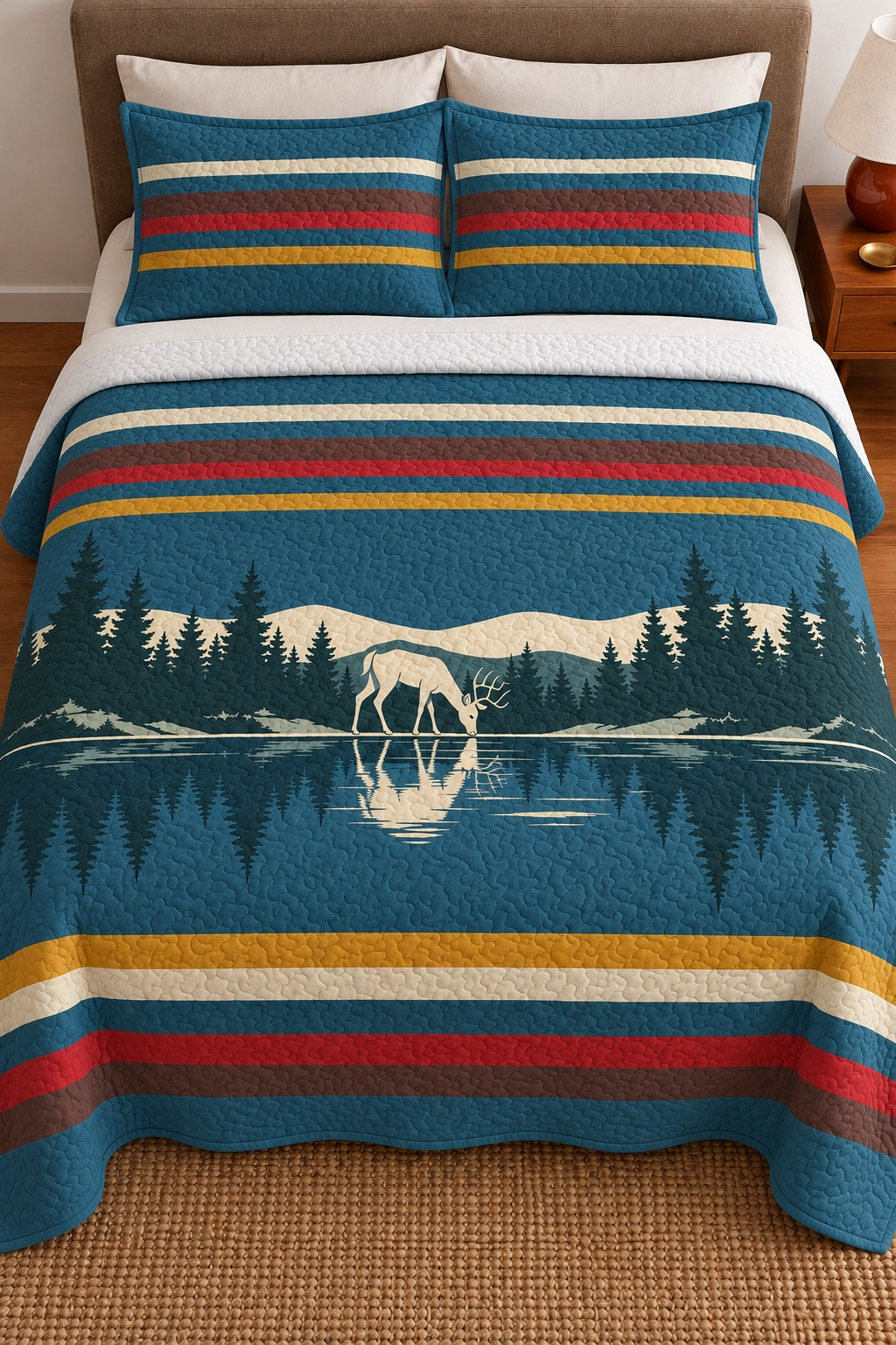 Northwoods Shoreline Whitetail Quilt Set